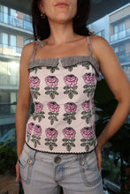 Load image into Gallery viewer, Marimekko Floral Print Bodice Top with Tie Straps
