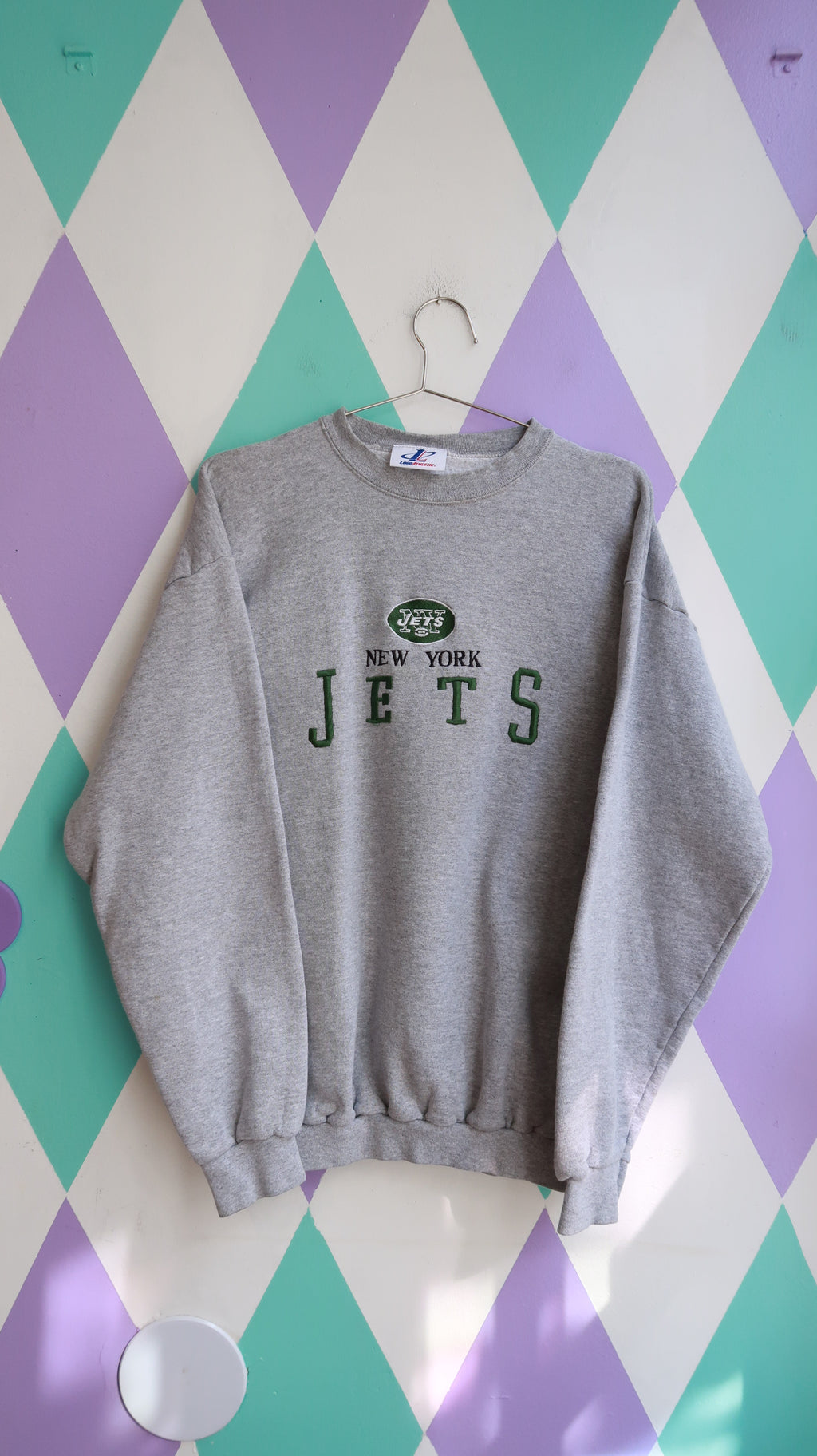 Vintage New York Jets Embroidered Crewneck Sweatshirt
