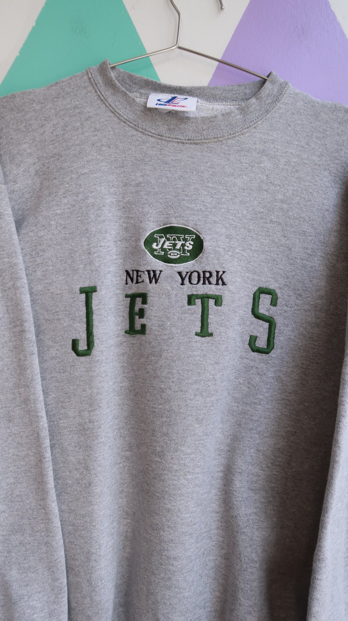Vintage New York Jets Embroidered Crewneck Sweatshirt