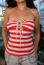 Load image into Gallery viewer, Vintage Ralph Lauren Red and White Striped Halter Top
