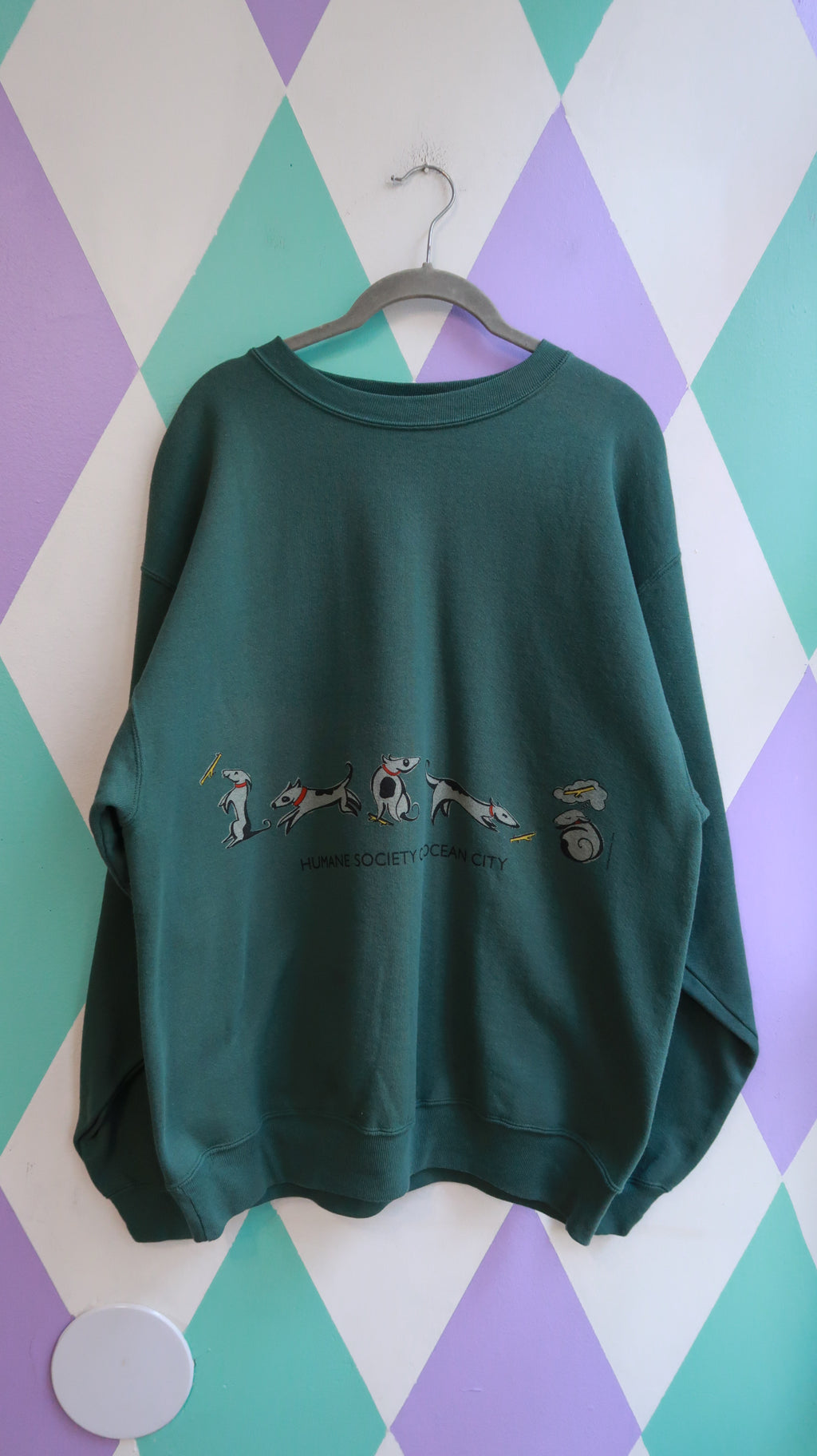 Vintage Ocean City Humane Society Dog Graphic Sweatshirt