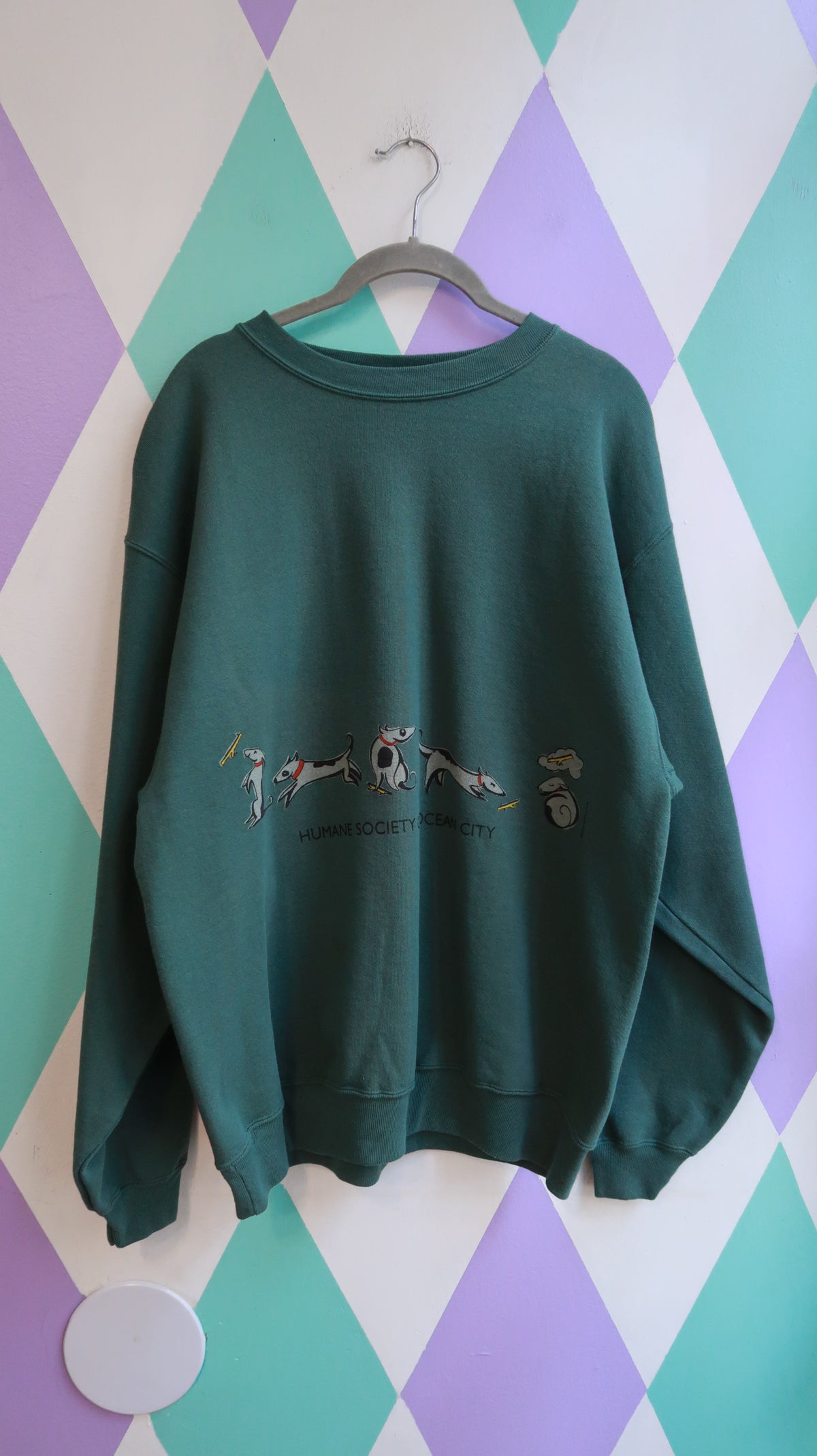 Vintage Ocean City Humane Society Dog Graphic Sweatshirt