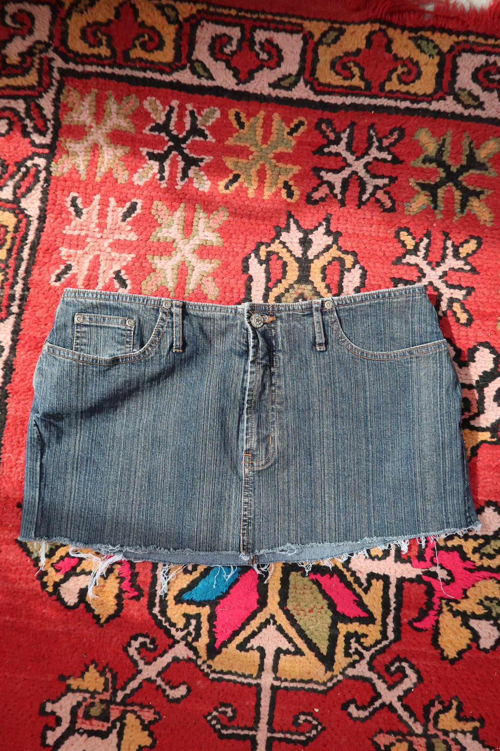 Vintage Denim Cutoff Mini Skirt by Faded Glory