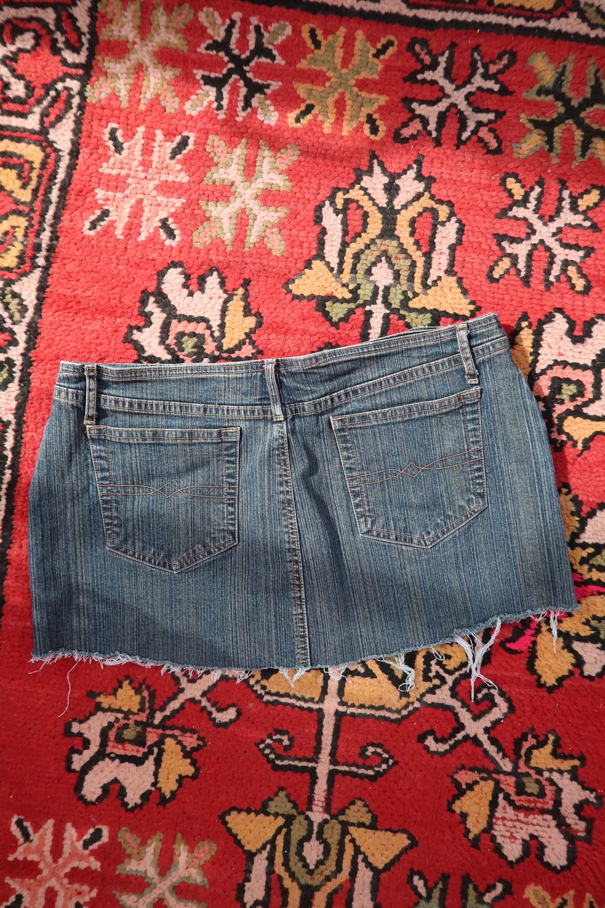 Vintage Denim Cutoff Mini Skirt by Faded Glory