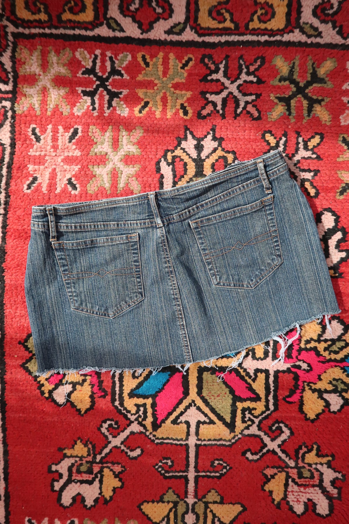 Vintage Denim Cutoff Mini Skirt by Faded Glory
