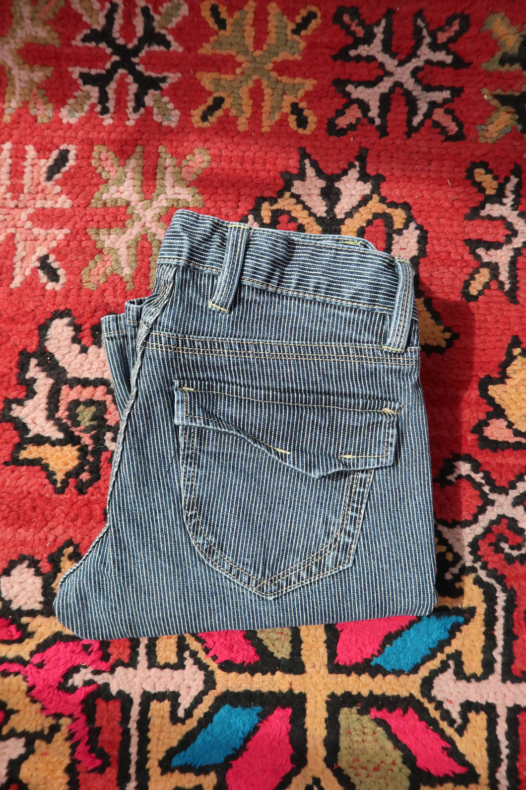 Vintage 2000s Pinstripe Low Rise Jeans