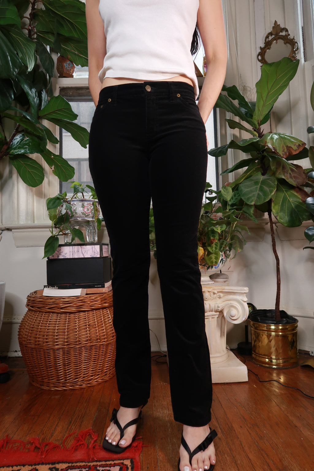 Vintage Ralph Lauren Black Velvet Pants
