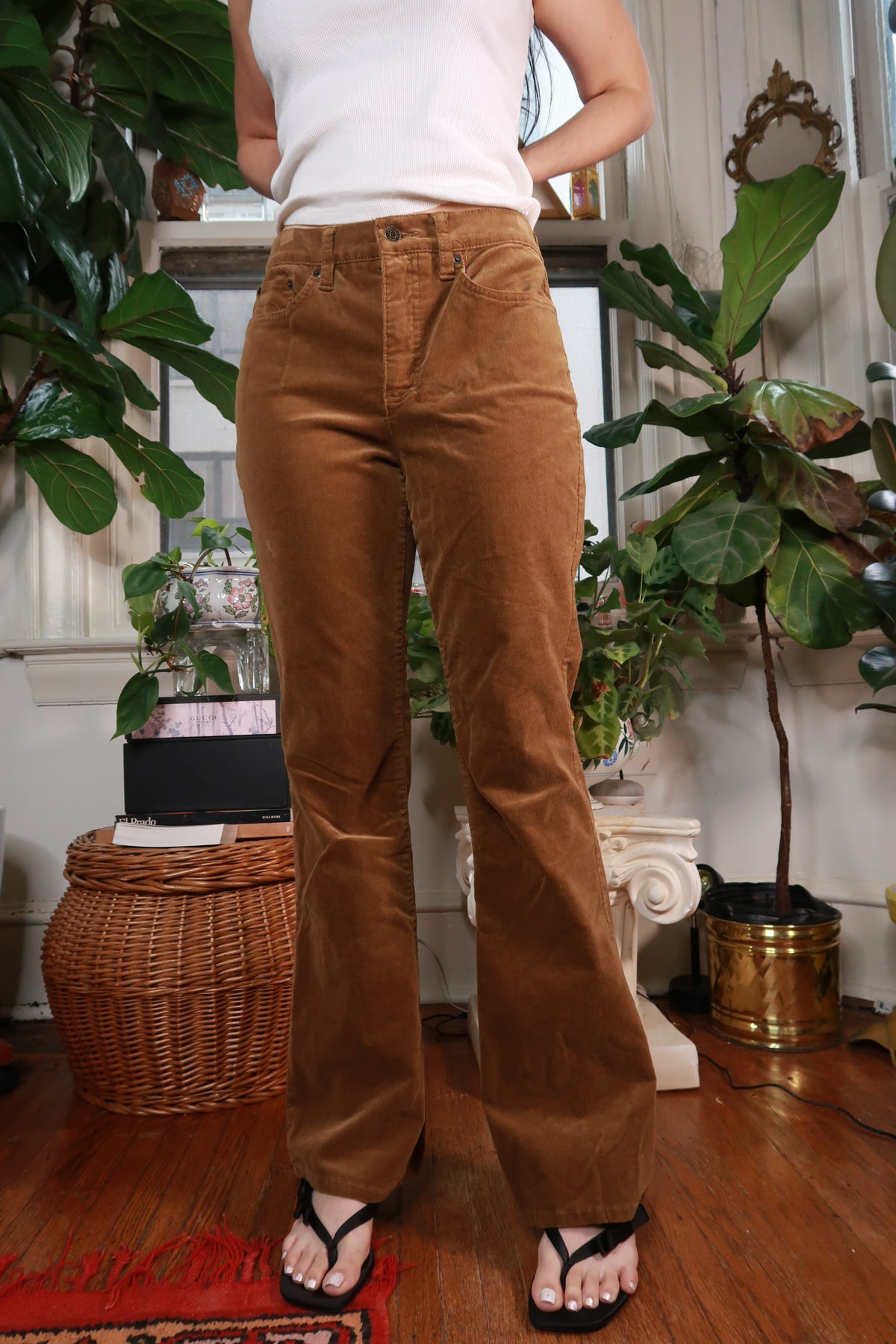 Vintage Brown Corduroy Flare Pants