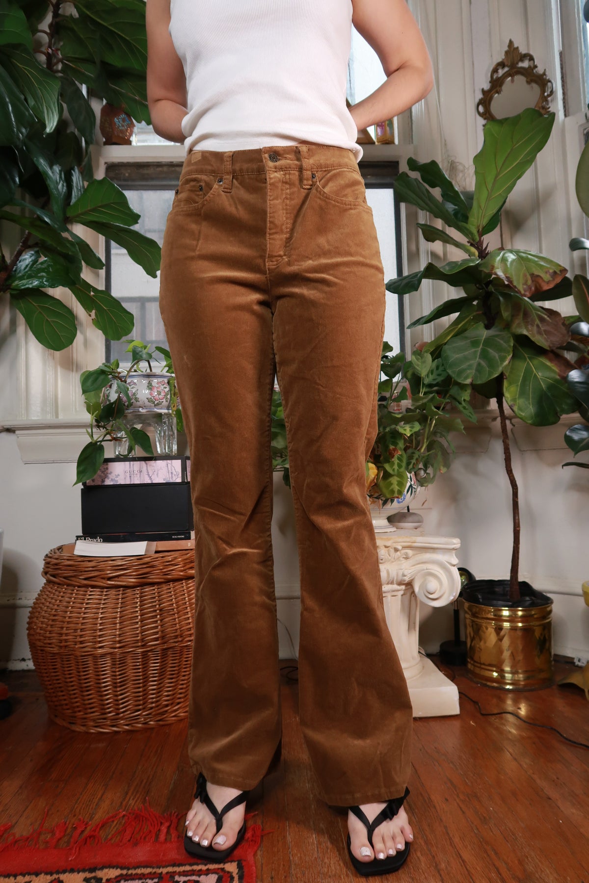 Vintage Brown Corduroy Flare Pants