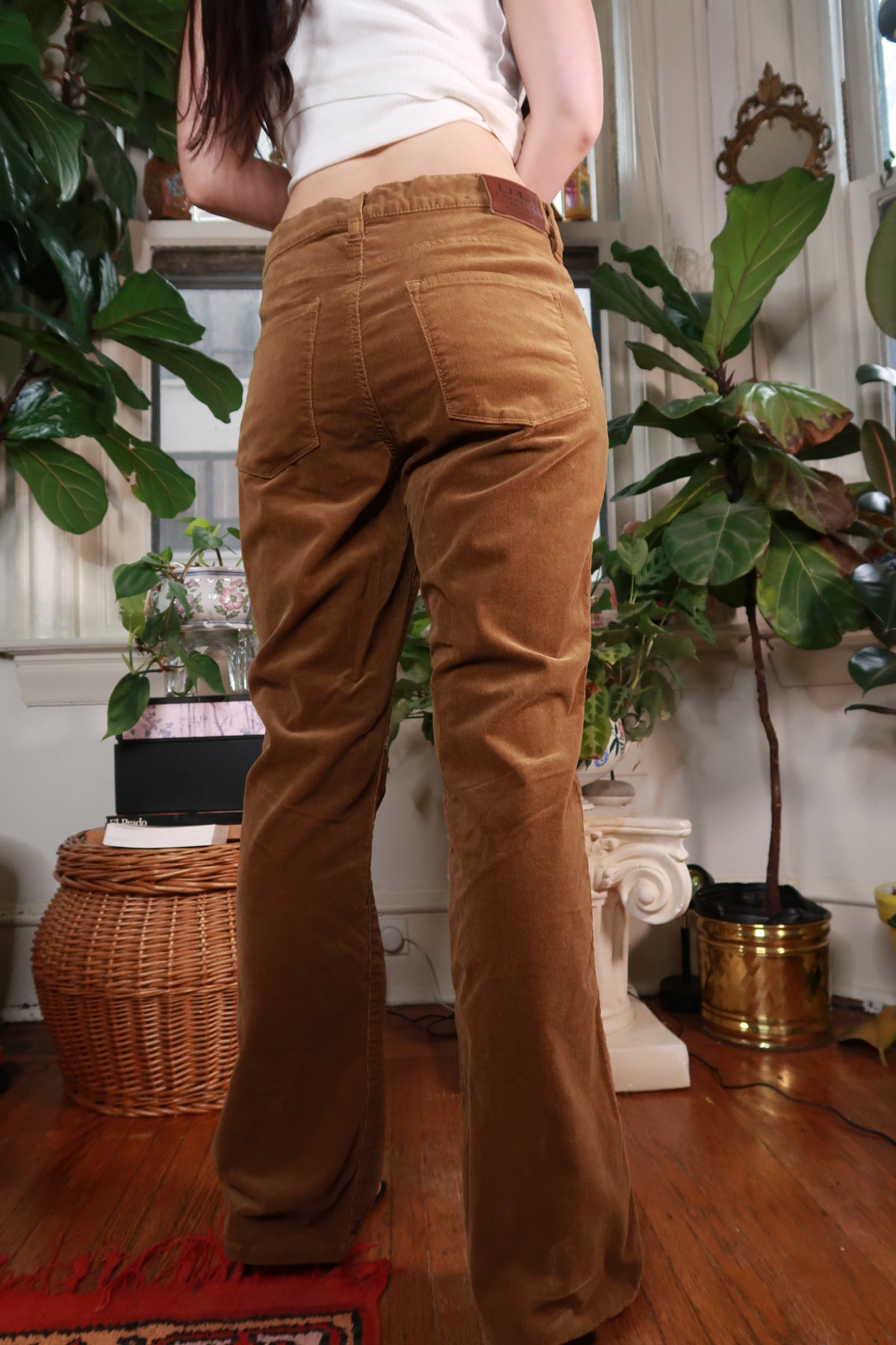 Vintage Brown Corduroy Flare Pants