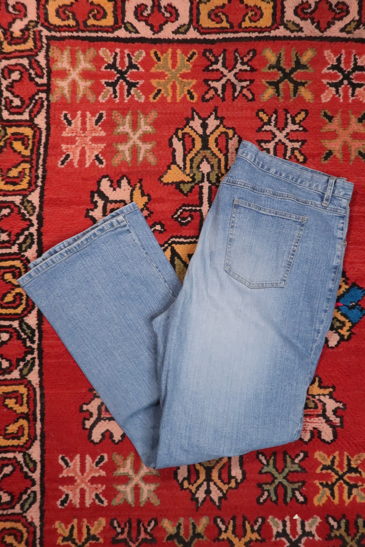 Vintage 2000s Floral Appliqué Embellished Jeans