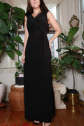 Vintage Ralph Lauren Black Draped Gown