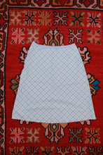 Load image into Gallery viewer, Vintage 2000s pastel blue plaid cotton midi skirt for women, featuring a classic 2000s style and Elektra Vintage branding.
