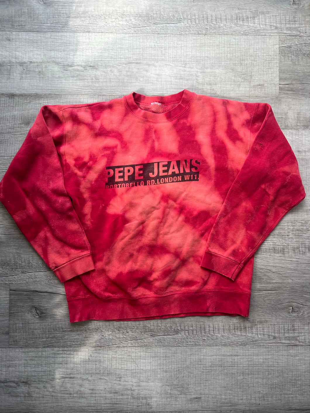 Vintage Pepe Jeans London Bleach Dye Crewneck