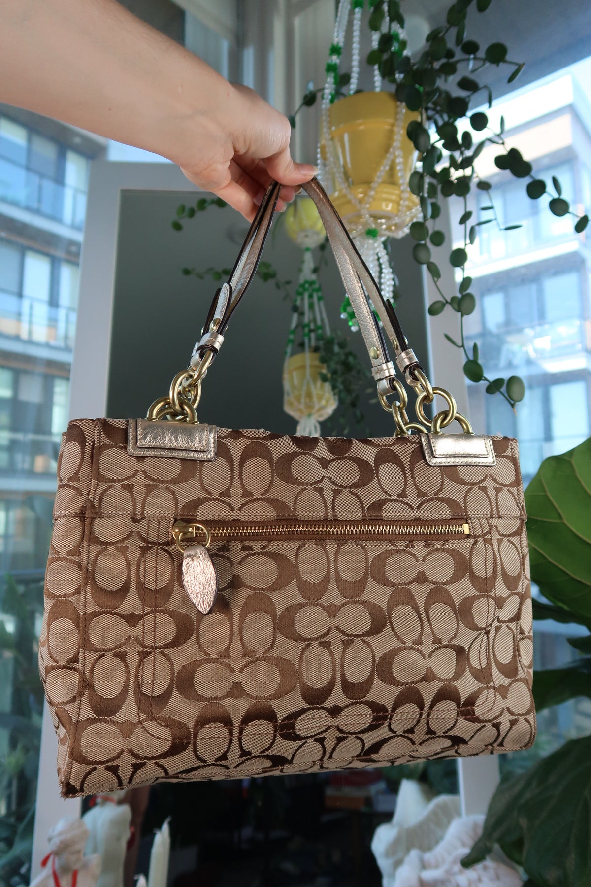Vintage 2000s Coach Penelope Signature Jacquard Carry All