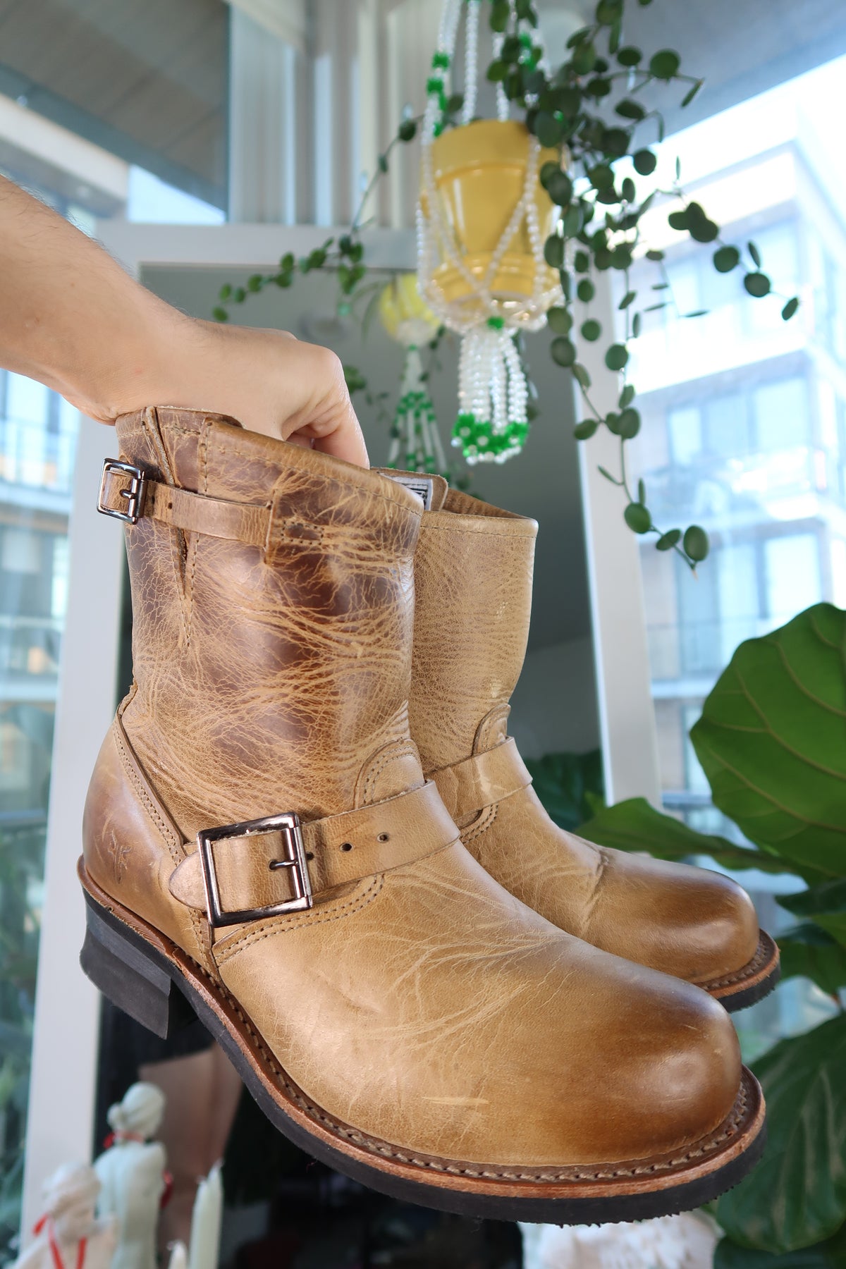 Vintage Frye Leather Engineer Boots