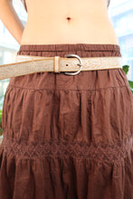 Load image into Gallery viewer, Vintage GAP Tooled Leather Belt with Silver Metallic Finish
