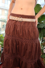 Load image into Gallery viewer, Vintage GAP Tooled Leather Belt with Silver Metallic Finish
