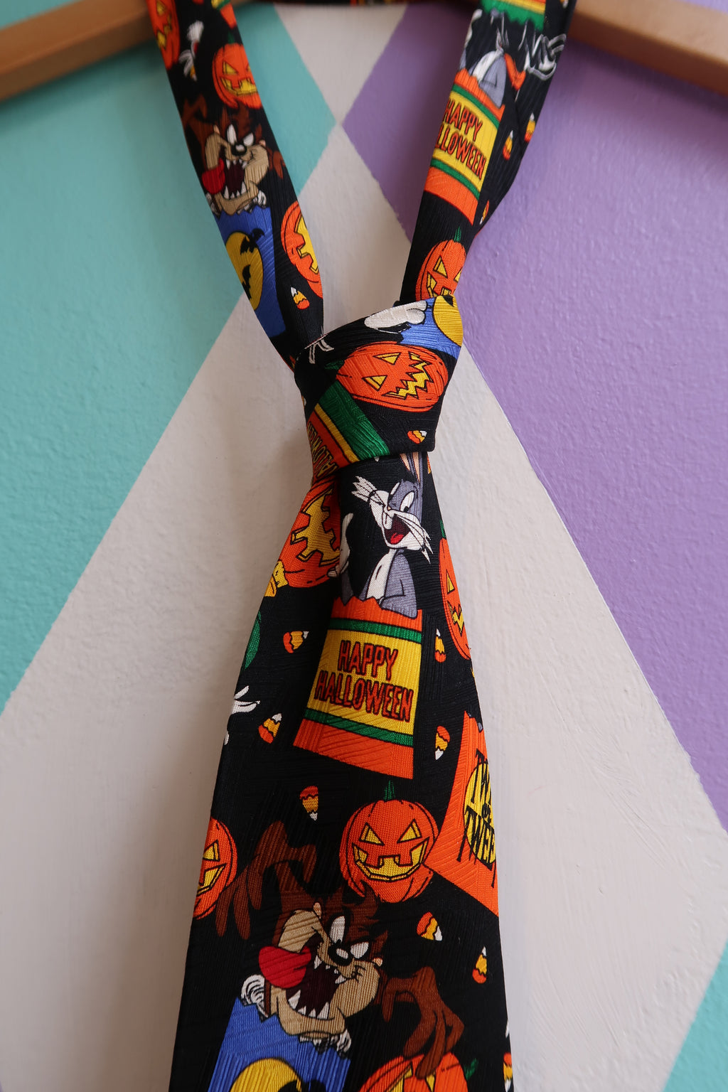 Vintage Looney Tunes Halloween Silk Tie