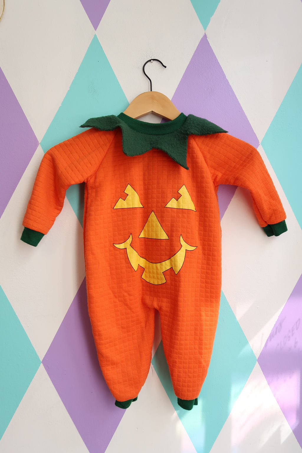 Vintage Kids Pumpkin Halloween Onesie