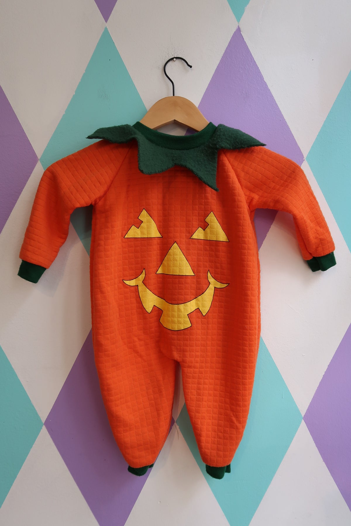 Vintage Kids Pumpkin Halloween Onesie