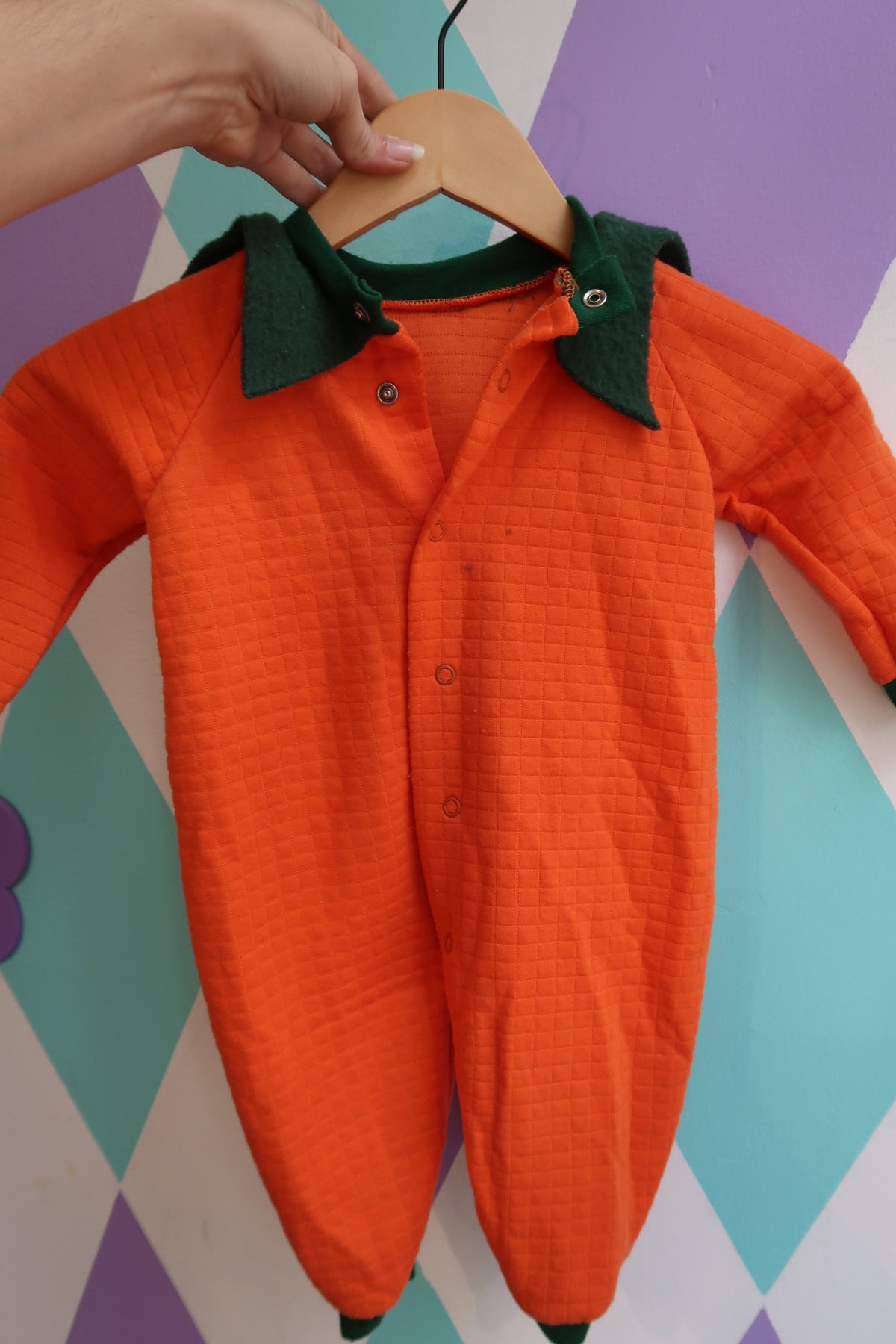 Vintage Kids Pumpkin Halloween Onesie