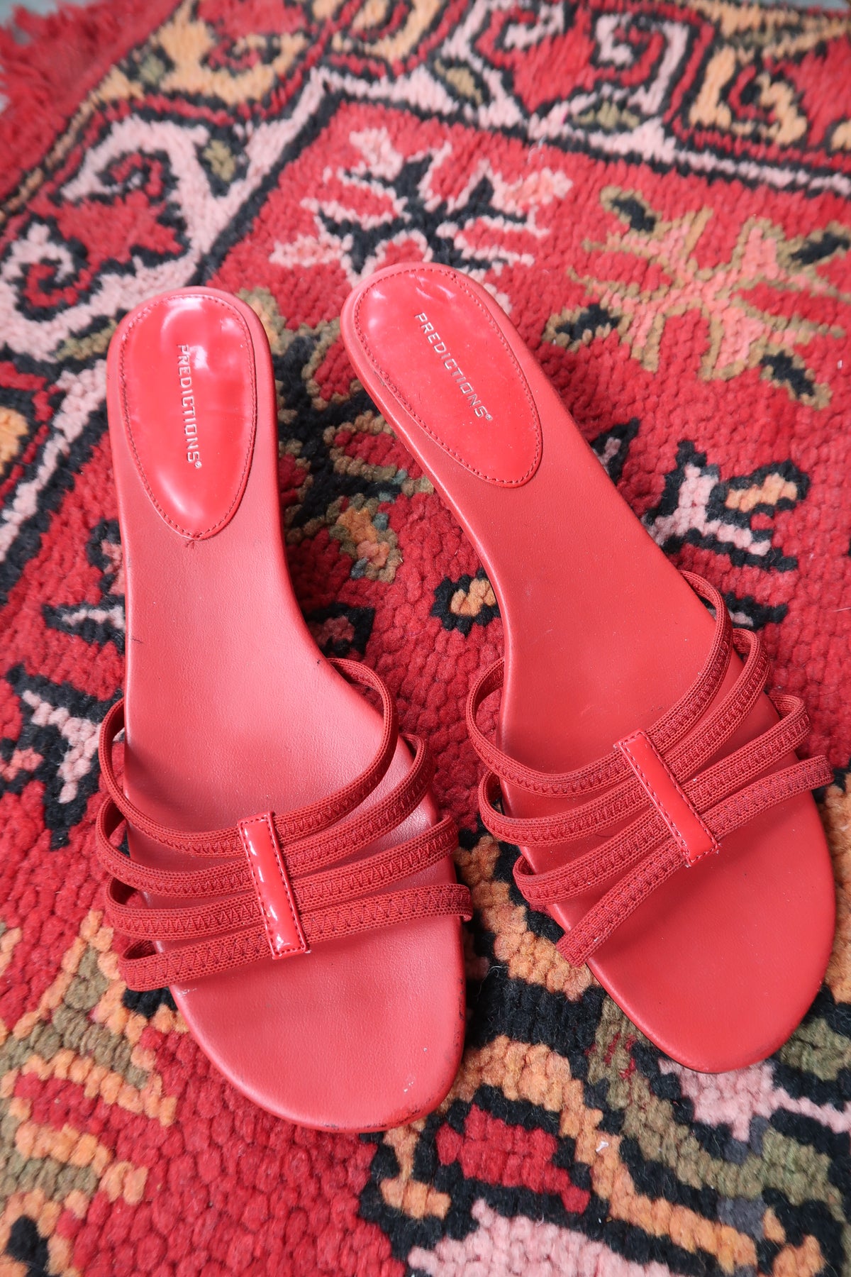 Vintage Cherry Red Kitten Heels