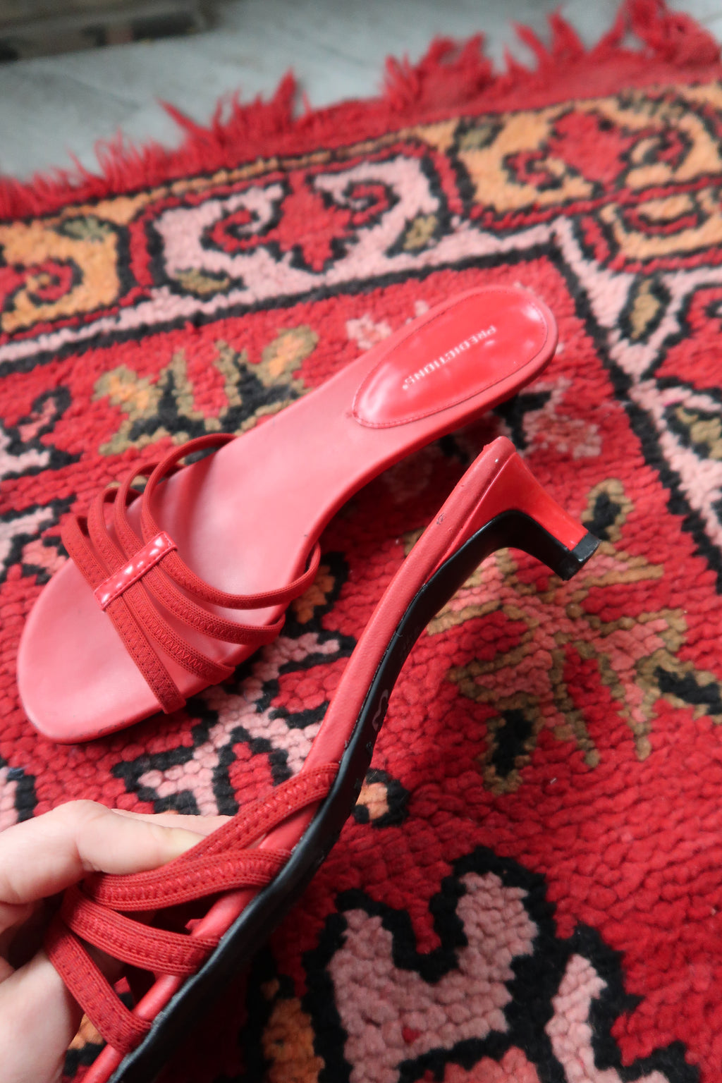 Vintage Cherry Red Kitten Heels