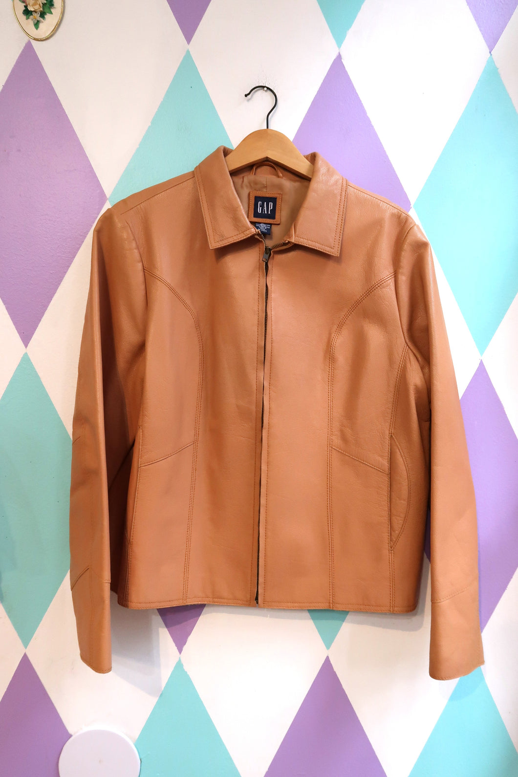 Vintage GAP Camel Leather Jacket