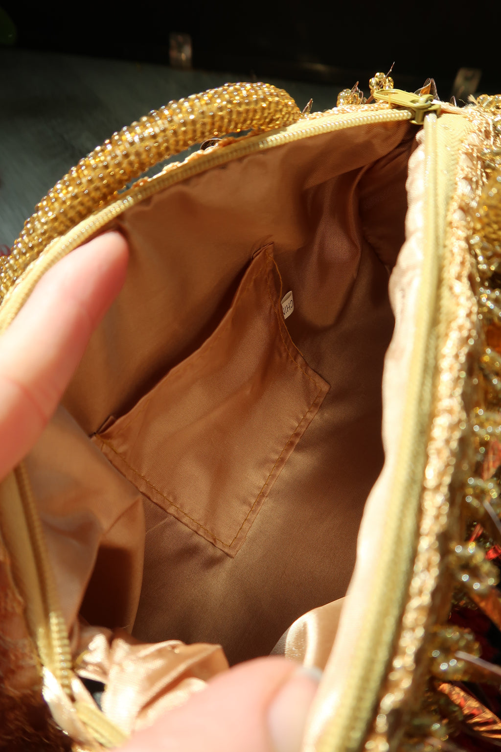 Vintage Gold Scallop Seashell Sequin Bag