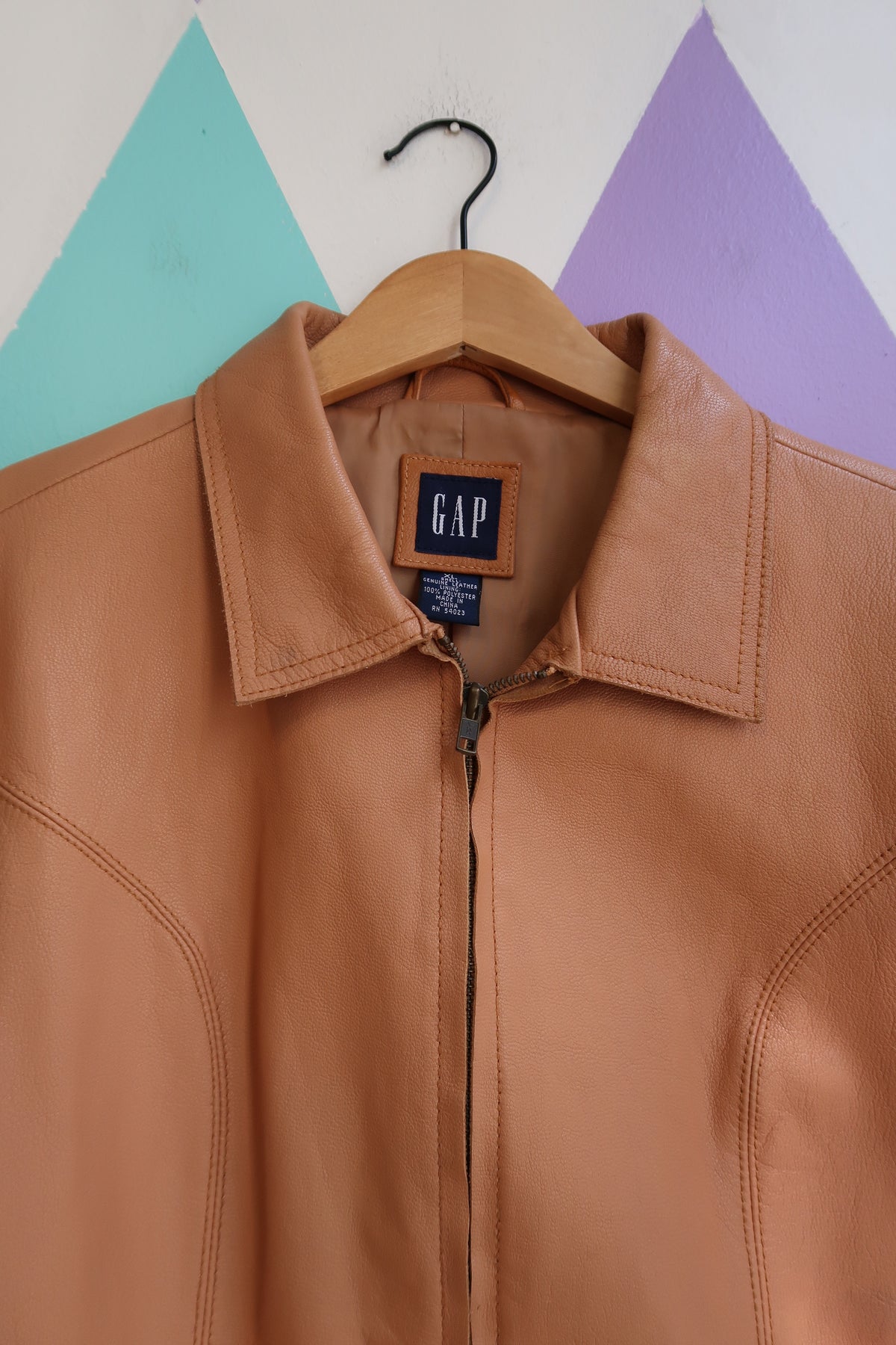 Vintage GAP Camel Leather Jacket