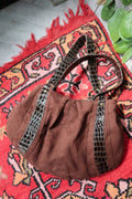 Vintage 2000s Faux Suede Hobo Slouchy Bag