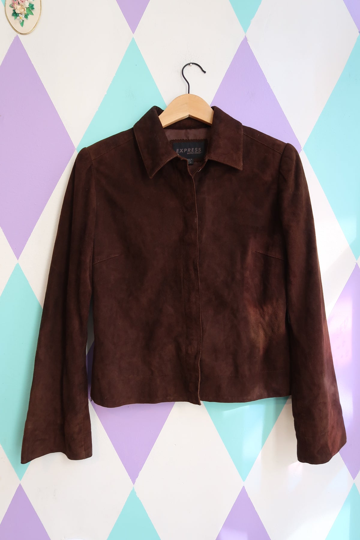Vintage Express Chocolate Brown Suede Jacket