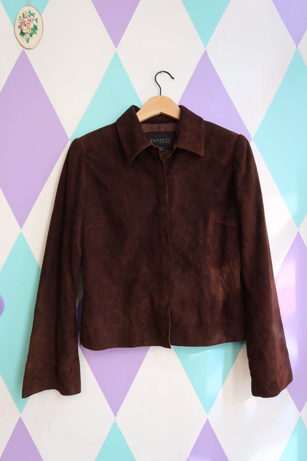 Vintage Express Chocolate Brown Suede Jacket