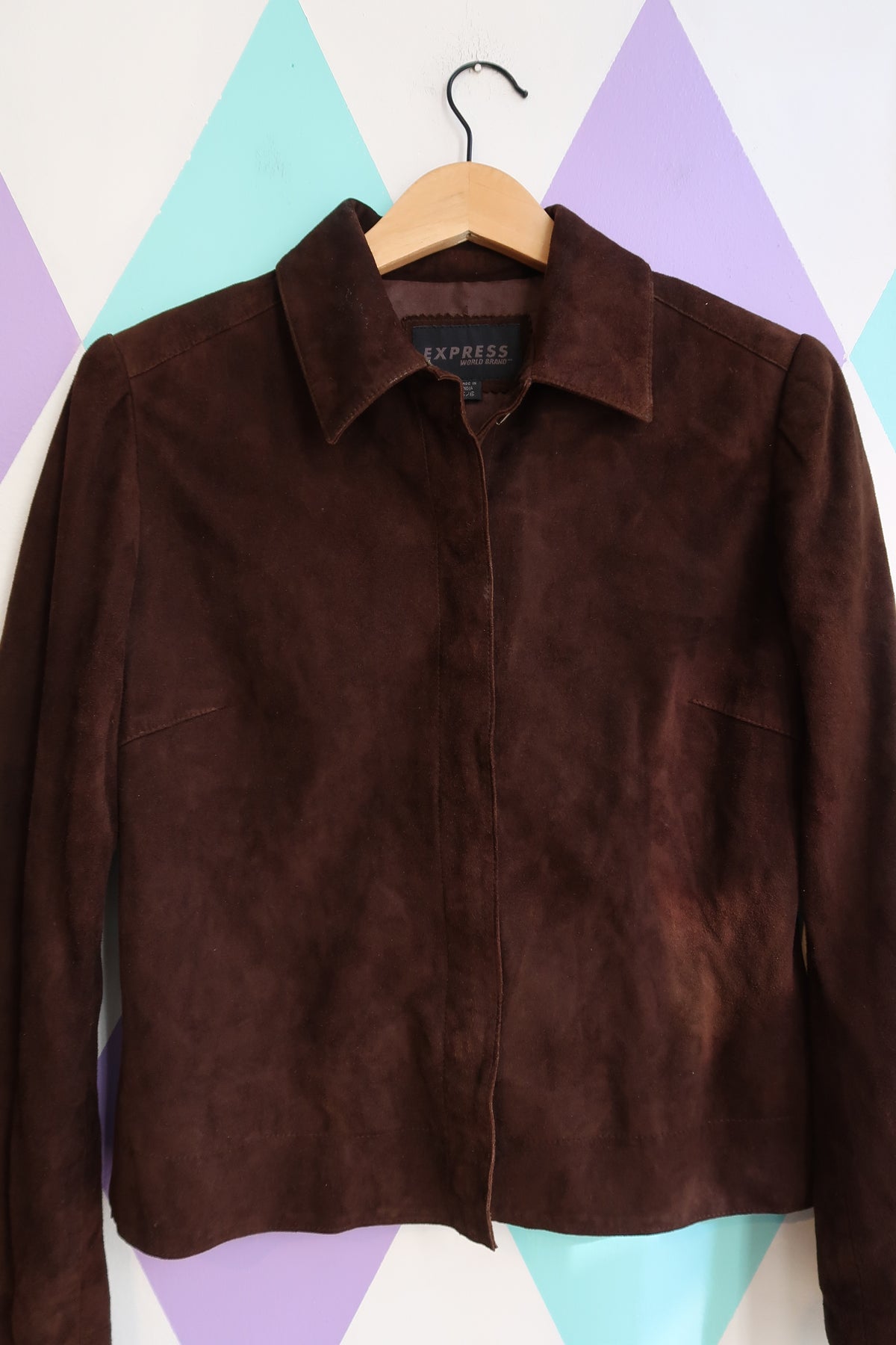 Vintage Express Chocolate Brown Suede Jacket