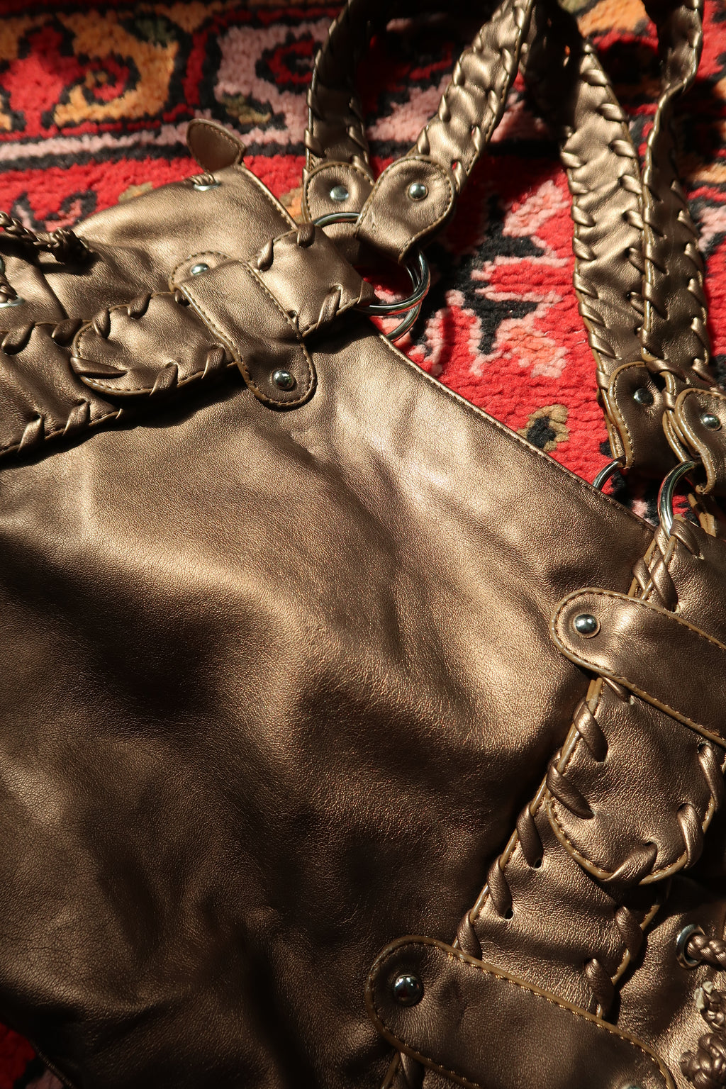 Vintage 2000s Bronze Metallic Hobo City Bag