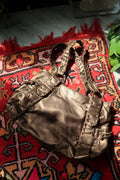 Vintage 2000s Bronze Metallic Hobo City Bag