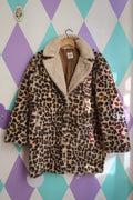 GAP Leopard Print Faux Fur Coat