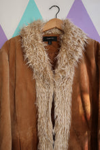 Load image into Gallery viewer, Vintage 2000s Penny Lane Suede Jacket with Faux Fur Trim
