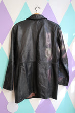 Load image into Gallery viewer, Vintage Black Leather Jacket
