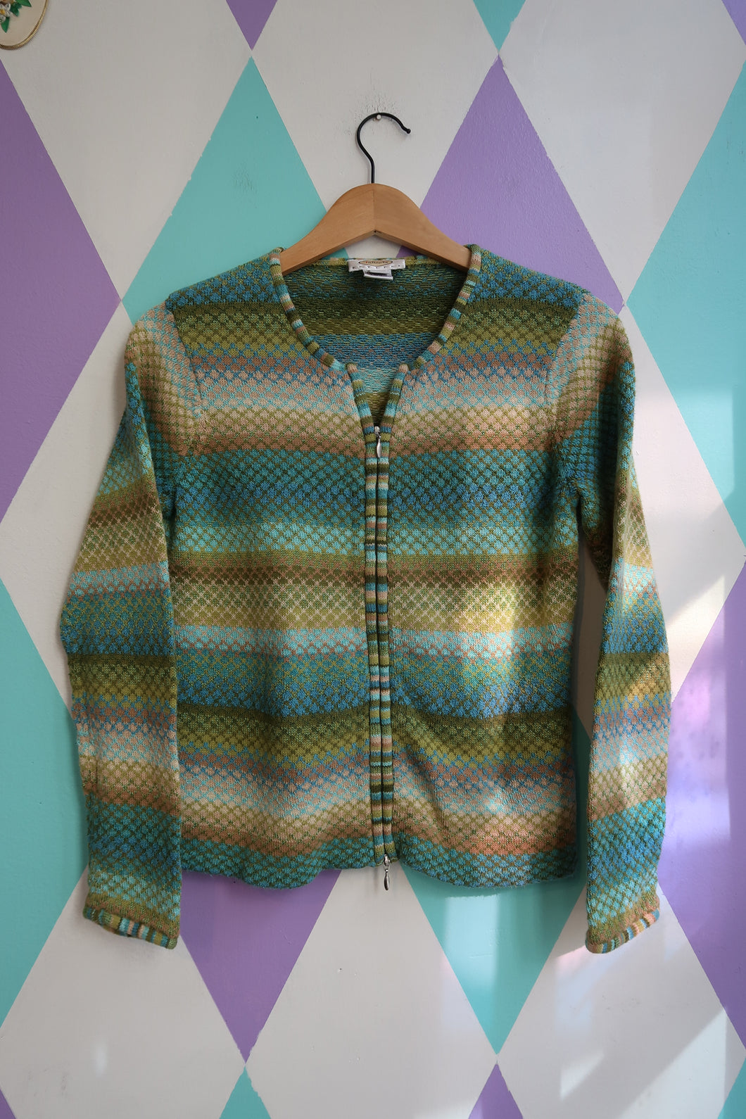 Vintage Talbots Knit Zip-Up Sweater