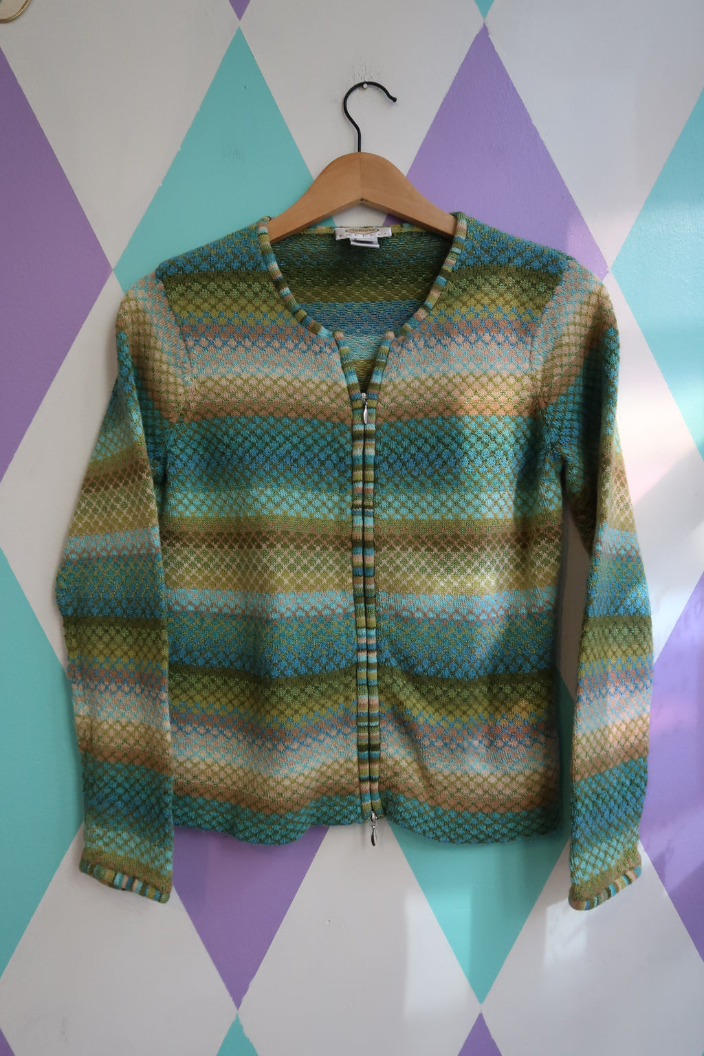 Vintage Talbots Knit Zip-Up Sweater - Elektra Vintage