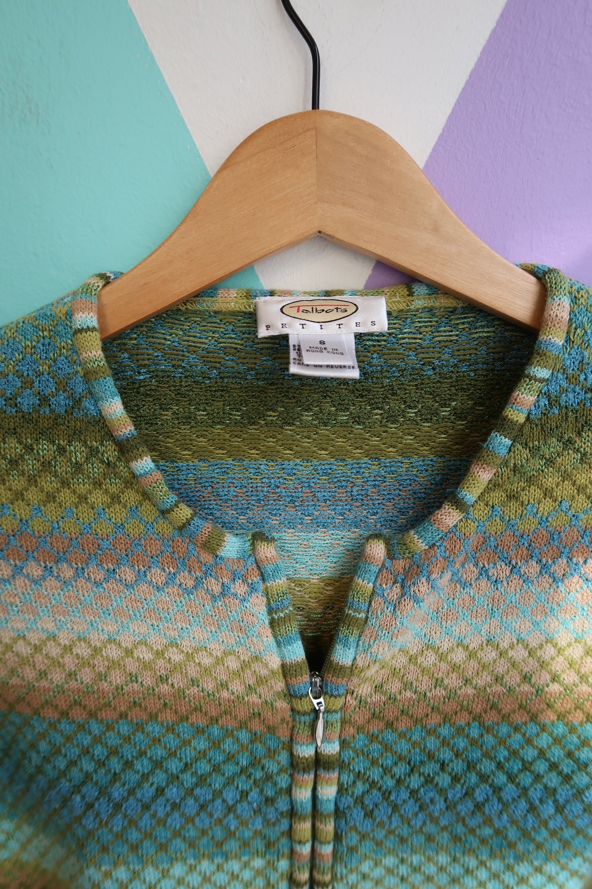 Vintage Talbots Knit Zip-Up Sweater - Elektra Vintage