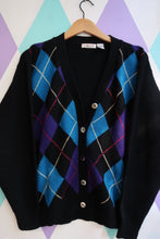 Load image into Gallery viewer, Vintage Talbots 100% Lambswool Argyle Cardigan
