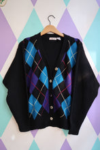 Load image into Gallery viewer, Vintage Talbots 100% Lambswool Argyle Cardigan
