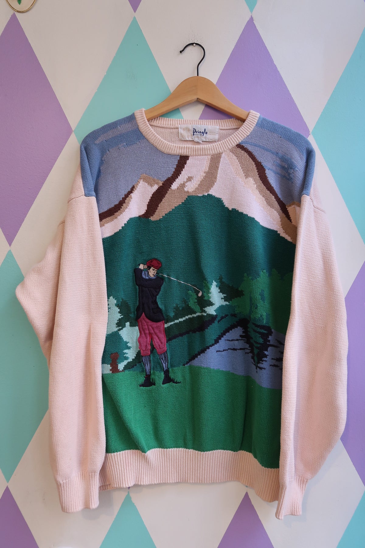 Vintage 90s Golf Scene Sweater