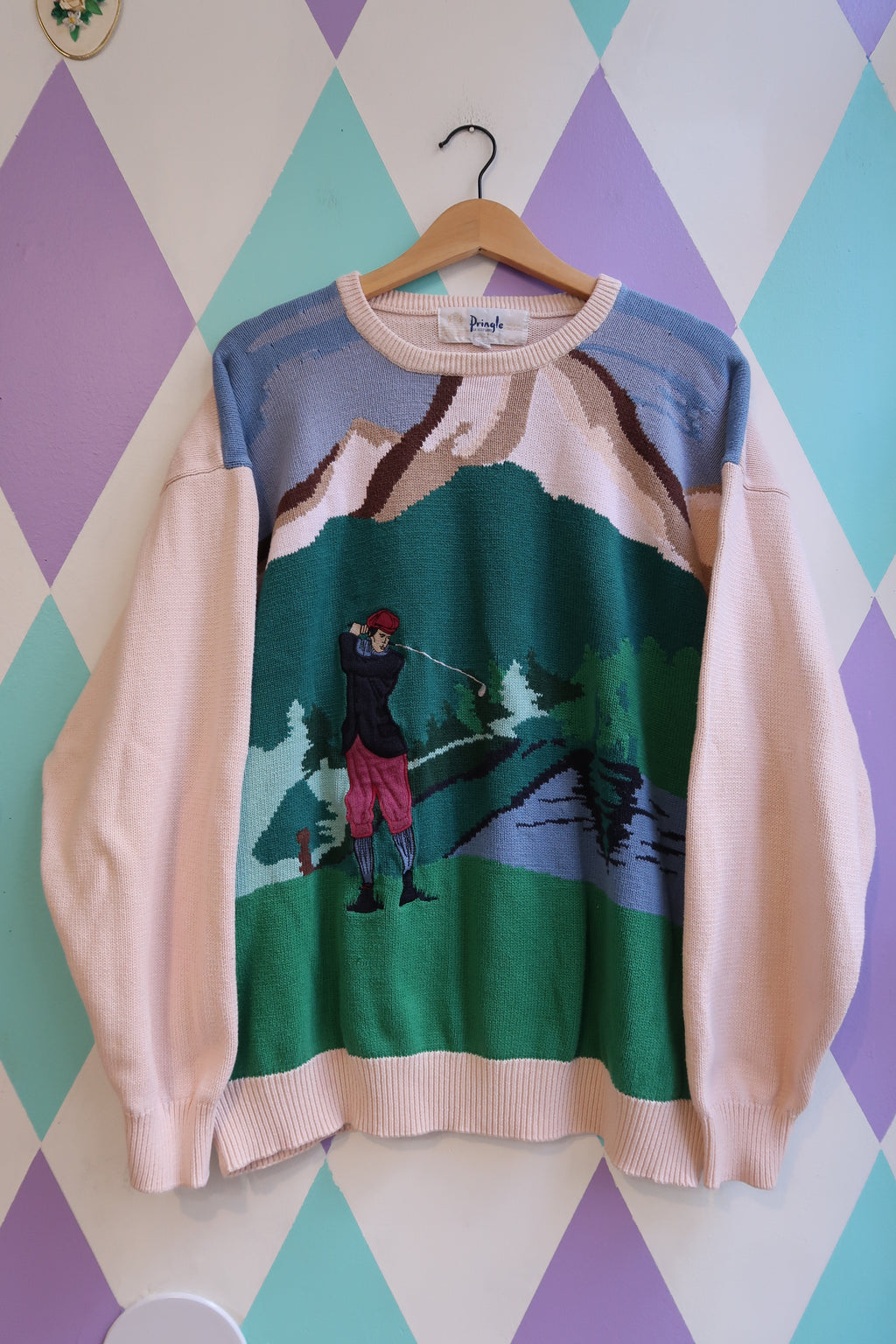 Vintage 90s Golf Scene Sweater