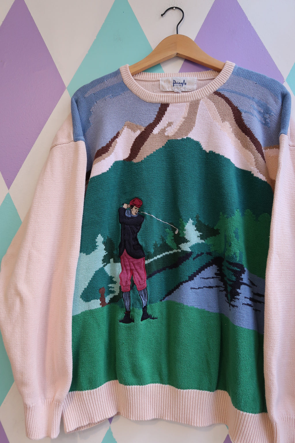 Vintage 90s Golf Scene Sweater
