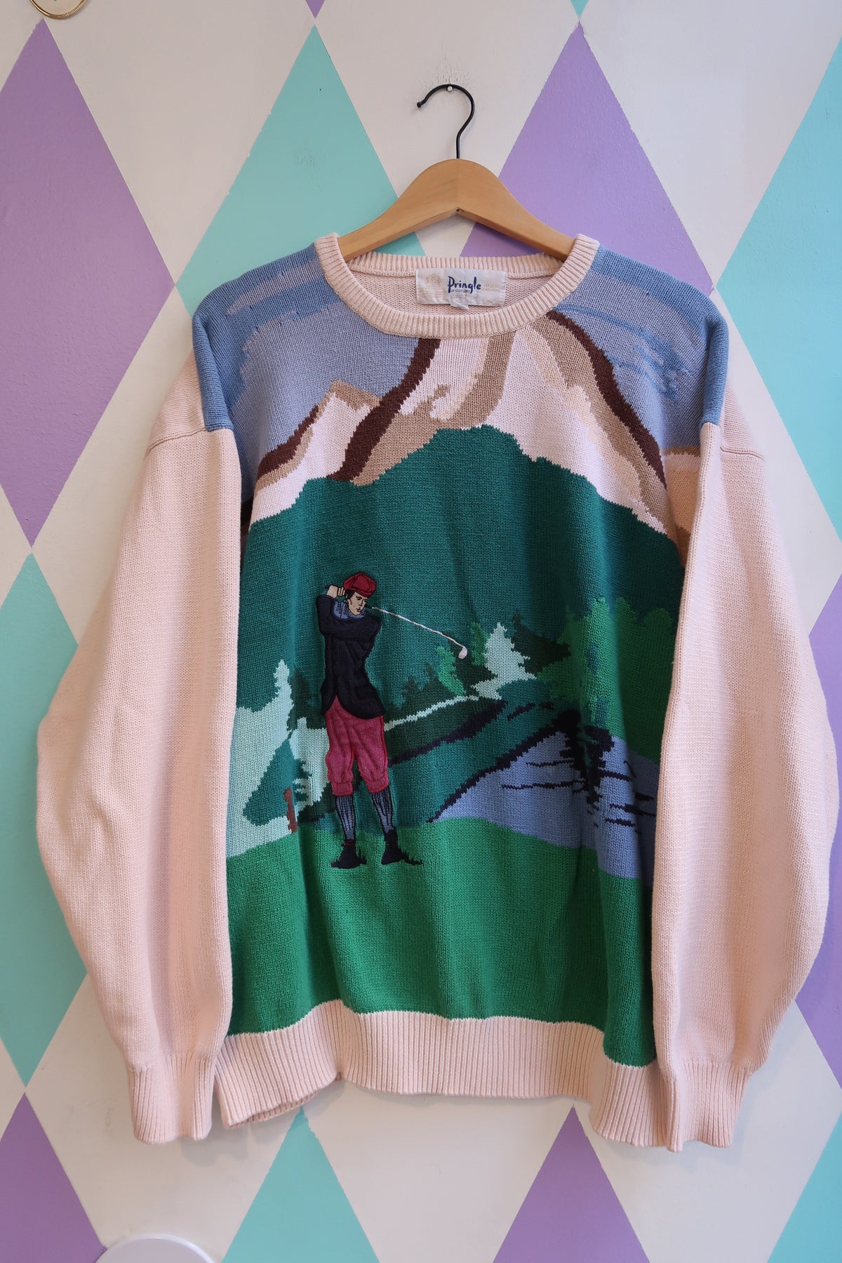 Vintage 90s Golf Scene Sweater