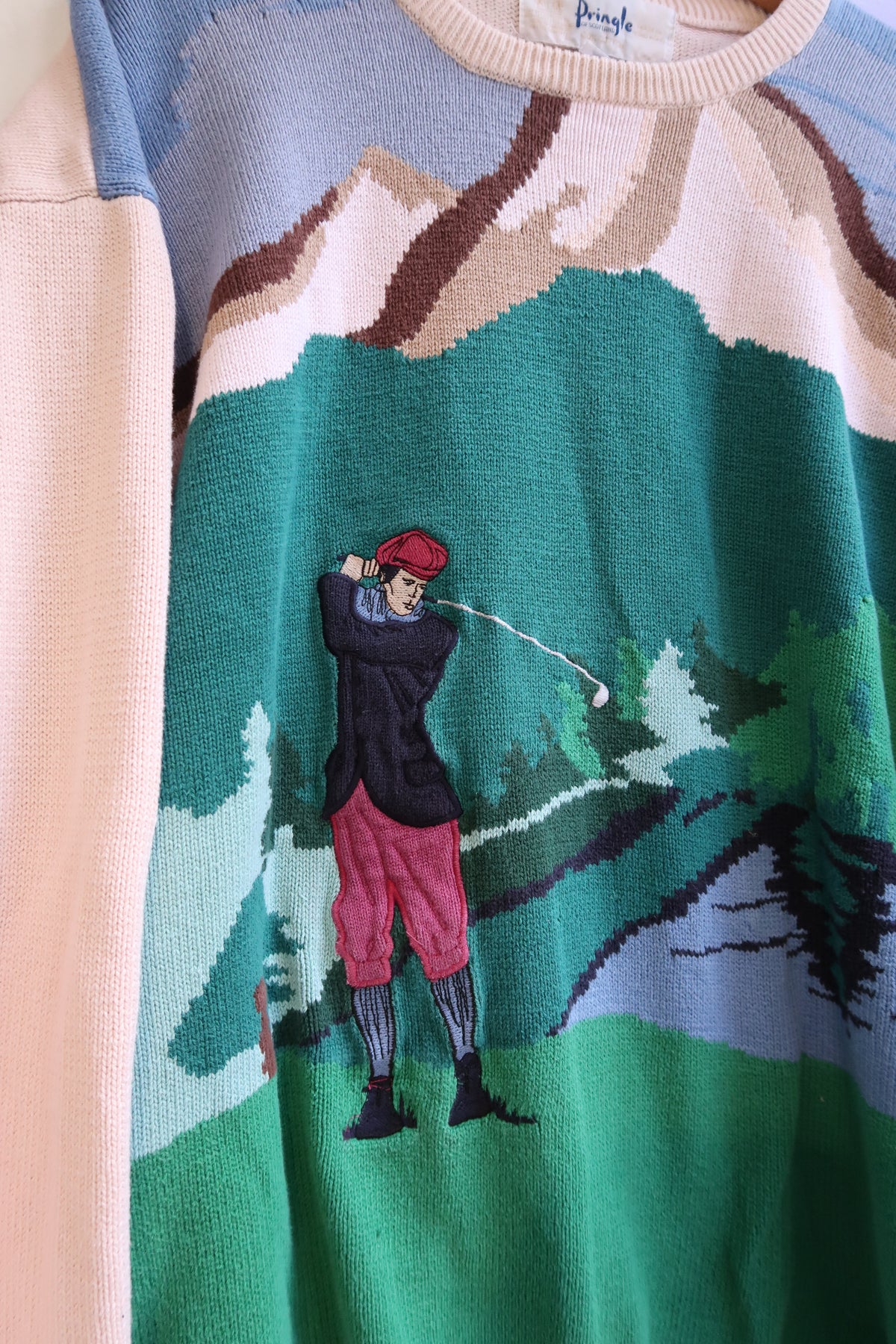 Vintage 90s Golf Scene Sweater